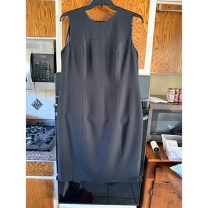 Kasper Womens Black Sleeveless Sheath Dress Size 14 Career Business Formal Lined
